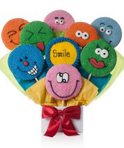 Wacky Faces Cookie Bouquet
