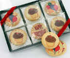 Birthday Shortbread Cookies with Cupcake